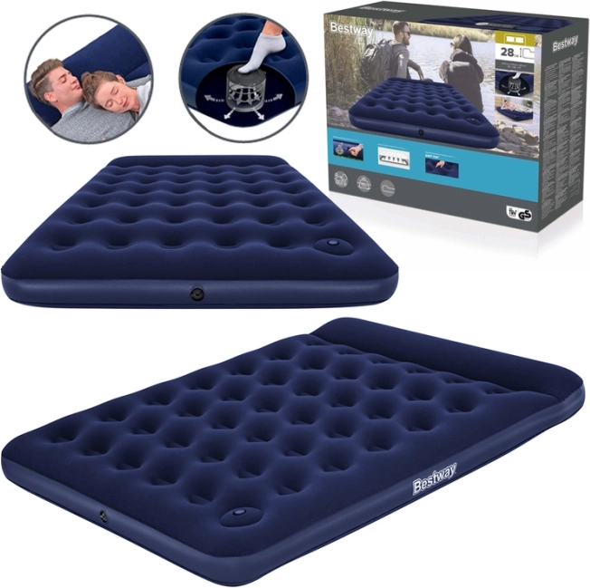 Napihljiva vzmetnica BESTWAY Queen z vgrajeno nožno črpalko 203 × 152 × 28 cm