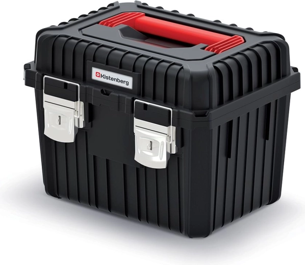 Kistenberg kovček za orodje Heavy z kovinskimi zapirali, 445 × 360 × 337 mm, črn