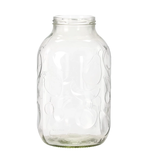 Steklen kozarec za vlaganje 5 l z motivom sadja, širok vrat 100 mm