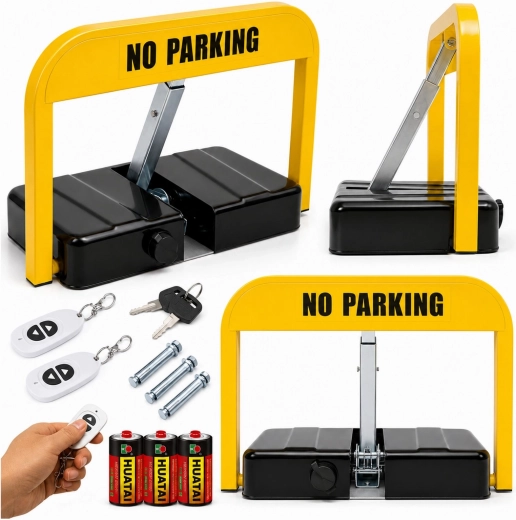 Automatic fold-down parking barrier with remote control 42 × 31 cm - 1 piece