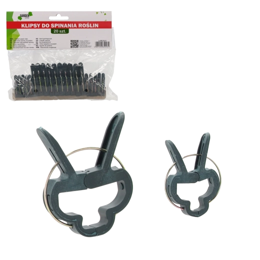 Komplet 20 vrtnih sponk za rastline 4,5 × 2,8 × 0,6 cm