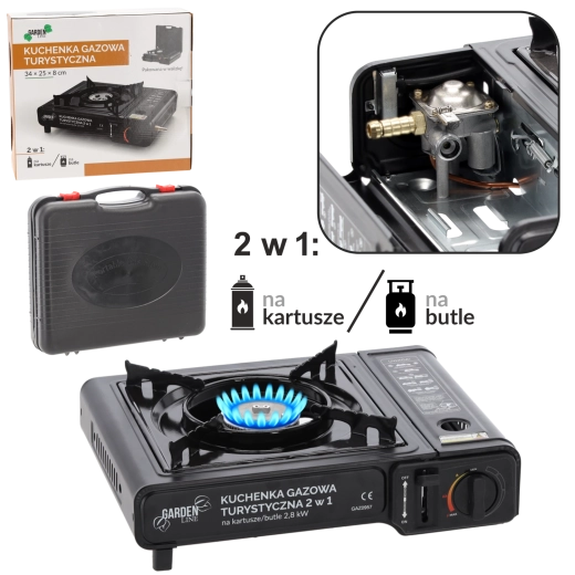 Turistični plinski gorilnik na kartušo 34 × 25 × 8 cm