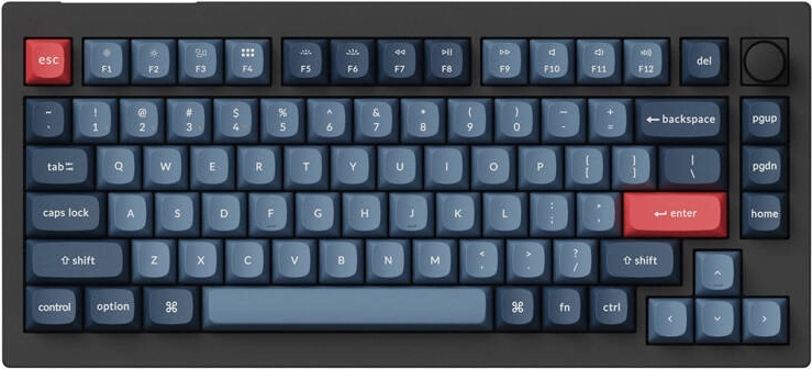 Brezžična mehanska tipkovnica Keychron V1 Max RGB z bananastimi stikali (črna)