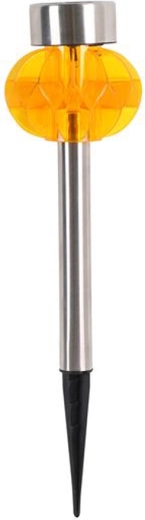 Solarna vrtna svetilka 8 × 34 cm plast/nerjaveče jeklo, LED