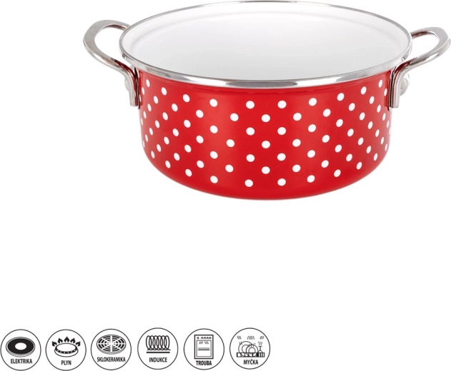 Enamelled saucepan TEČKA Lem 2.2 l