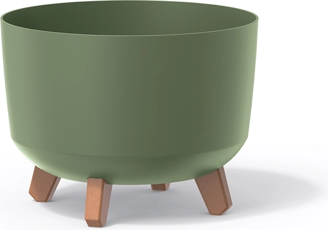 Cvetlični lonec na nogicah Gracia Standard 28,5 cm – zemeljsko zelen