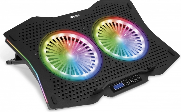 Hladilna podloga za prenosnik z RGB in kovinsko ploščo