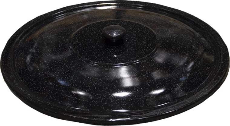 Pokrov za kotliček 22 l – emajliran, črn