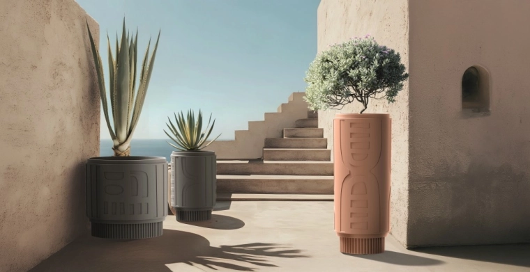 Edinstven dekor z geometrijskim reliefom