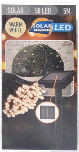 Solarna LED svetlobna veriga rumena 50 LED