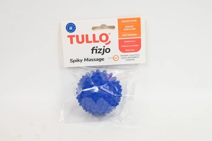 Fizjo rehabilitacijska masažna žogica z izboklinami 7,6 cm modra