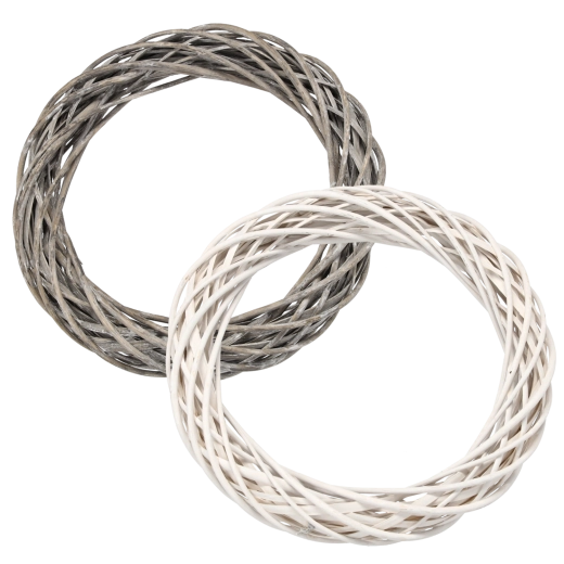 Vitelinast venec 40 cm v beli ali sivi barvi