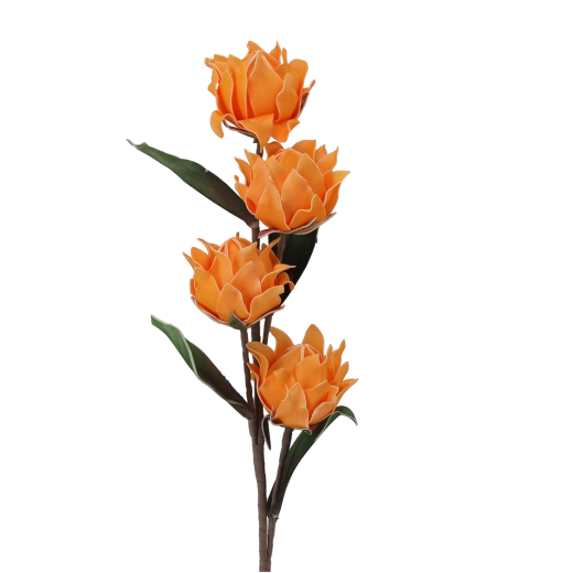 Dekorativna umetna roža 88 cm oranžna