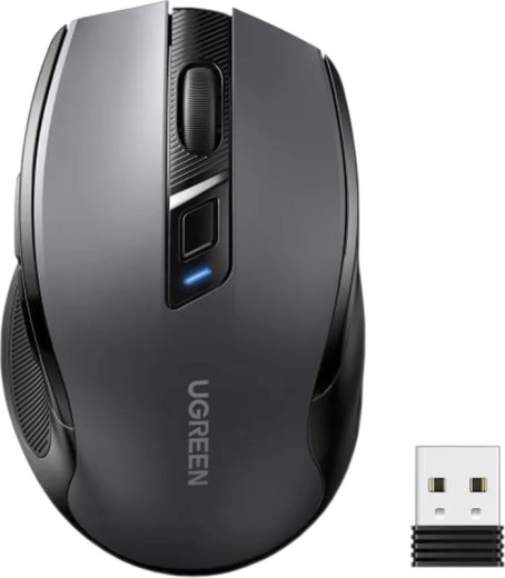Ugreen brezžična miška MU006 silent click 2,4 GHz črna