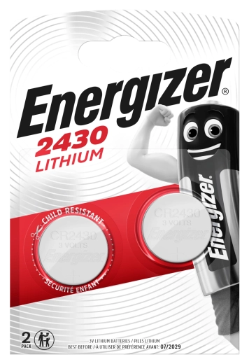 Energizer CR2430 litijeve gumbne baterije 3 V, pakiranje 2 kos