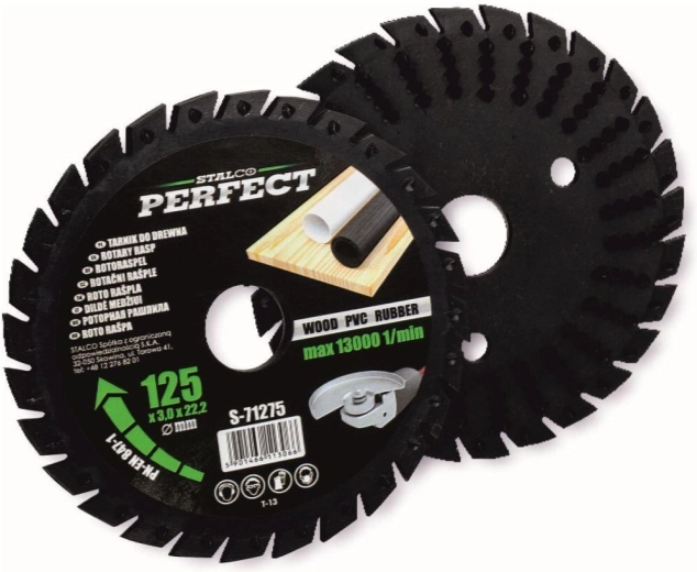 Univerzalni rotacijski kolut 125 × 3,0 × 22,2 mm za kotne brusilnike STALCO