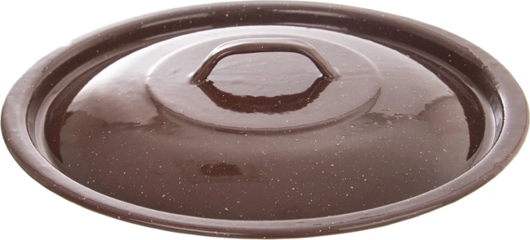 Brown enamel lid for bucket Brown 30 cm
