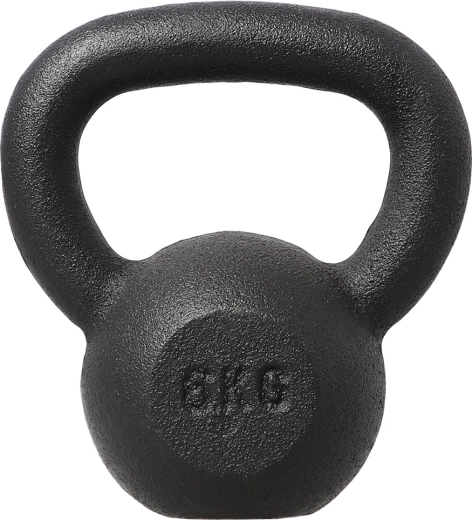 Litoželezni kettlebell HMS 6 kg črn