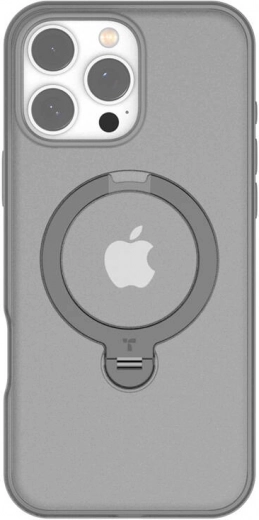 Torras Ostand Spin ovitek za iPhone 16 Pro Max siv