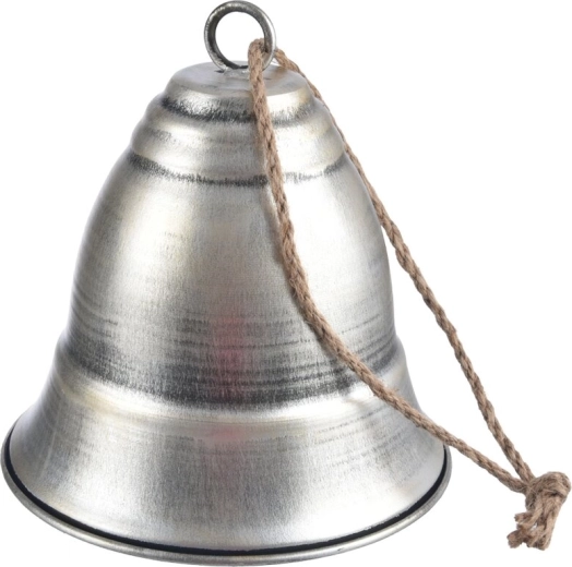 Viseči kovinski zvonček rjav antik 19 cm