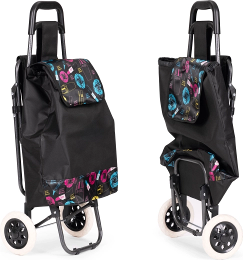 Shopping trolley 30 l with folding seat and large wheels MODERNHOME