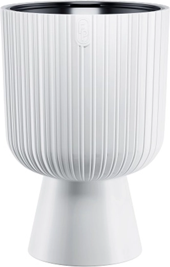 Cvetlični lonec KELI Mika 30 cm bel z vložkom