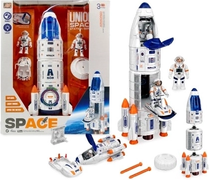 Space Set with Rocket and Astronauts