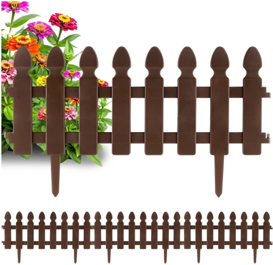 Rjavi vrtni robni panel 49 × 21 cm, komplet 4 kosov