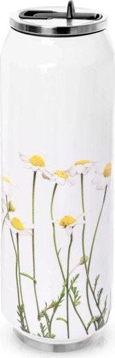 Termo lonček v obliki pločevinke s cvetlicami 700 ml