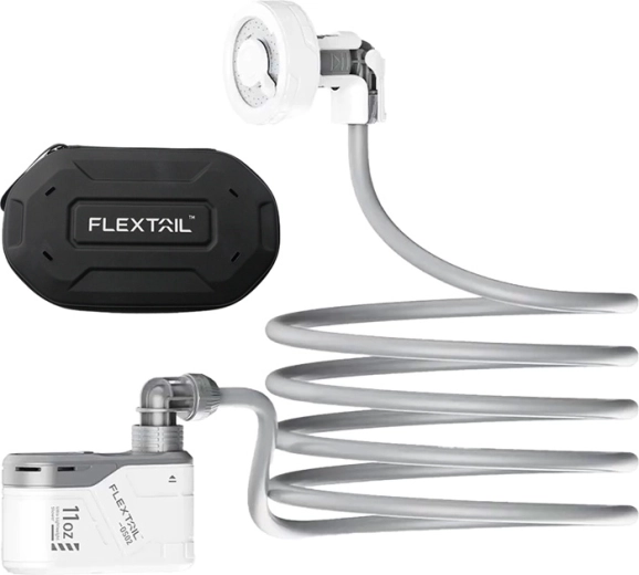 Flextail Max prenosna prha z ohišjem bela