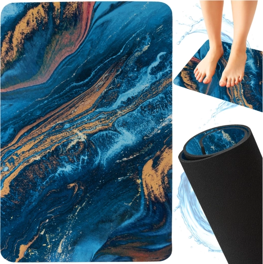 Protizdrsna hitro sušeča kopalniška preproga Ruhhy 60 × 40 cm