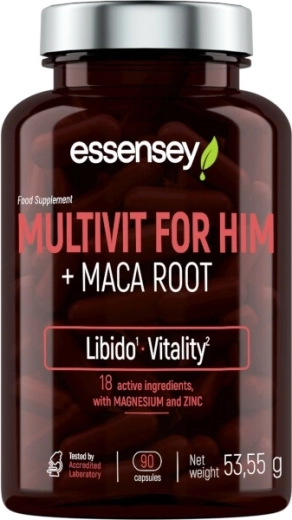 Essensey multivitamini za moške z maco 90 kapsul