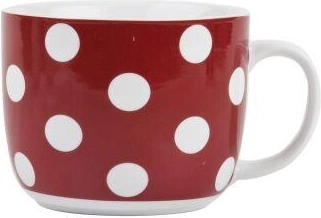 Jušna skodela s pikami 730 ml rdeča keramična BANQUET