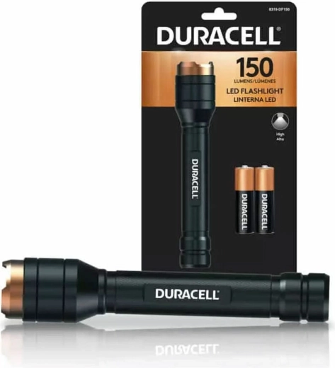 Duracell aluminijasta svetilka 2× AAA 150 lm