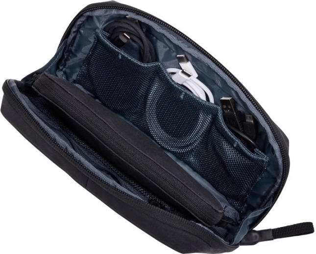 Clear compartments for electronics and small items