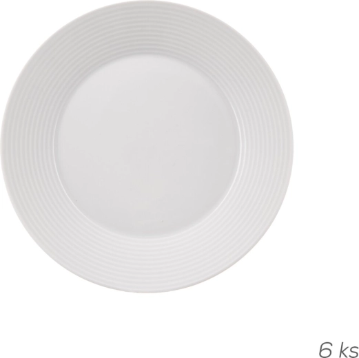 Porcelanasti desertni krožniki Mona »črta« 19 cm, set 6 kosov