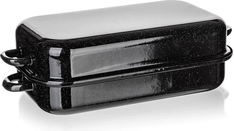 Culinaria Black emajliran dvodelni pekač 35 × 20 cm