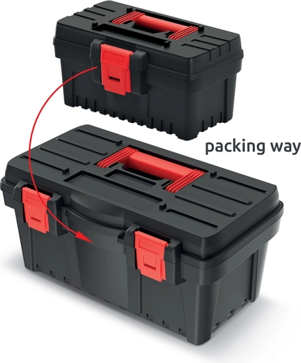 Komplet kovčkov za orodje 2v1 Prosperplast DARK 50 + DARK 30, črna