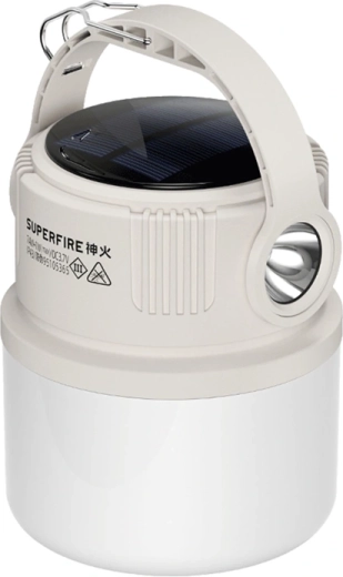 Kamping svetilka Superfire T22 s sončnim polnjenjem in 360° osvetlitvijo