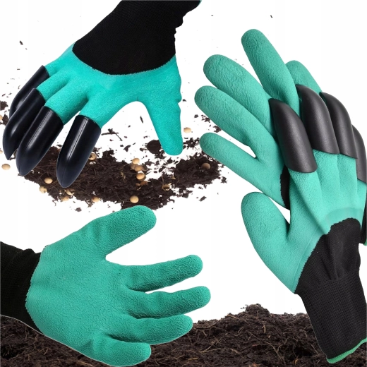 Vrtne rokavice z drapki za rahljanje in sajenje