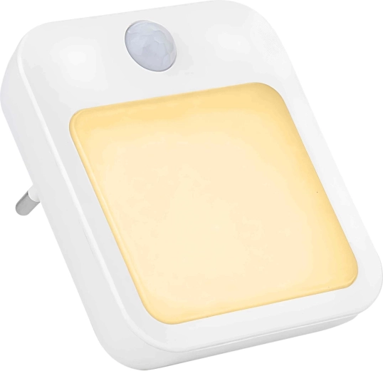 LED nočna lučka za vtičnico s senzorjem gibanja in somračnim tipalom – 1 kos