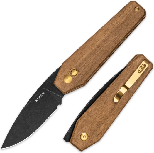 Button lock, front flipper and pocket clip for EDC