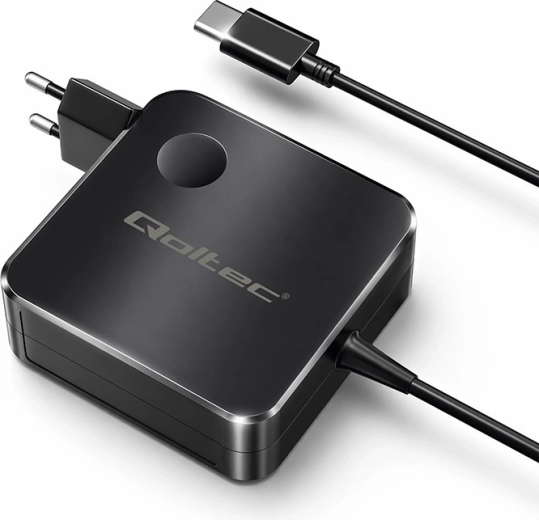 Omrežni polnilnik Qoltec GaN 65 W USB‑C PD s PPS