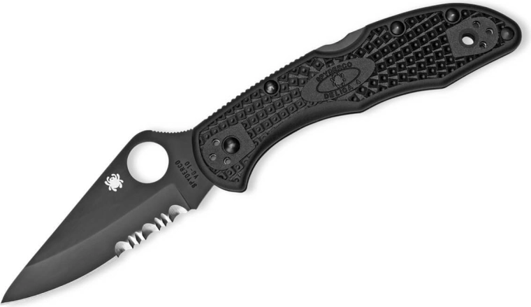 Spyderco Delica 4 Lightweight All Black pocket knife