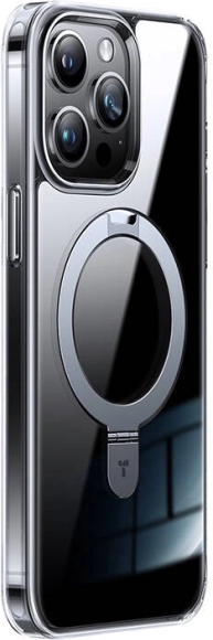 Prozoren magnetni ovitek TORRAS UPRO Ostand s stojalom za iPhone 15 Pro