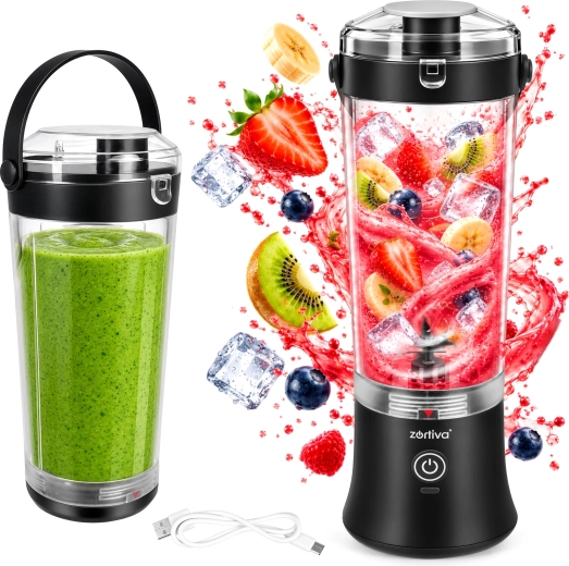 Prenosni brezžični mešalnik Zortiva ShakeWave 600 ml