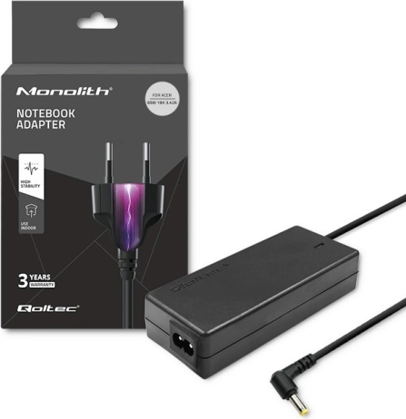 Omrežni napajalnik za Acer 65 W, 19 V, 3,42 A, priključek 5,5 × 1,7 mm + napajalni kabel