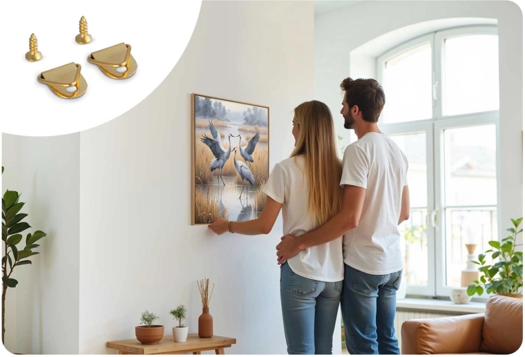 Enostavno obešanje končanega dela