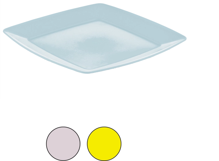 Kvadratni desertni krožnik 20,5 cm iz odporne plastike