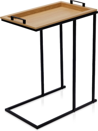 Metal side table for sofa with removable tray top 45 × 28 × 60 cm